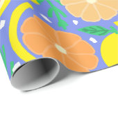 Speelse citrusvrucht & confetti Amalfikust Cadeaupapier (Rol Hoek)