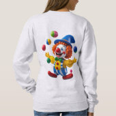 Speelse Clown die Springt met Felgekleurde Ballen Trui (Achterkant)