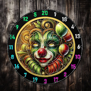 Speelse Clown met Ballonnen Dartbord voor Game Nig