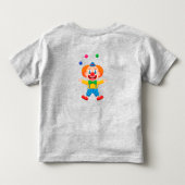 Speelse clown springt met felle ballen kinder shirts (Achterkant)