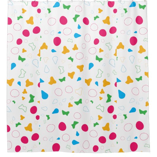 Speelse Confetti Chaos Douchegordijn (Voorkant)