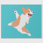 Speelse Corgi Cadeaupapier (Vlak)