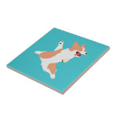 Speelse Corgi Tegeltje (Zijkant)