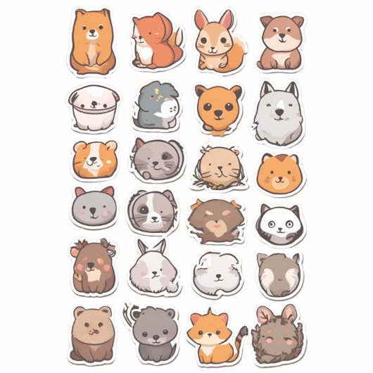 Speelse Critter Companions Sticker Pack (Voorkant)