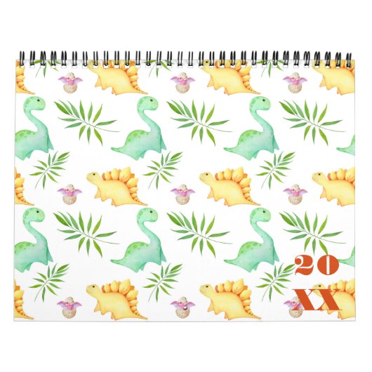 Speelse Custom Prehistorische Dinosaurus Theme Kalender (Hoes)