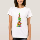 Speelse Cutious Aliens Grappig T-shirt (Voorkant)