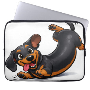 Speelse Dachshund Puppy Laptop Sleeve