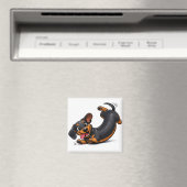 Speelse Dachshund Puppy Magneet (Insitu (Vaatwasser))
