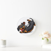 Speelse Dachshund Puppy Ronde Klok (Huis)