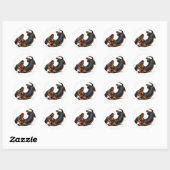Speelse Dachshund Puppy Ronde Sticker (Vel)