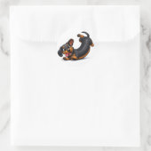 Speelse Dachshund Puppy Ronde Sticker (Tas)