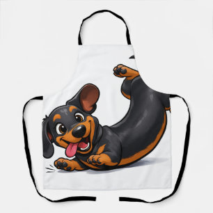 Speelse Dachshund Puppy  Schort
