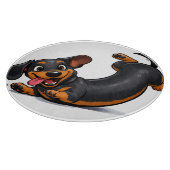 Speelse Dachshund Puppy Snijplank (Hoek)