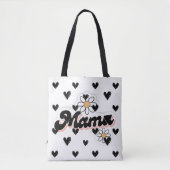 Speelse Daisy Mama Canvas tas | Schattige en trend (Voorkant)