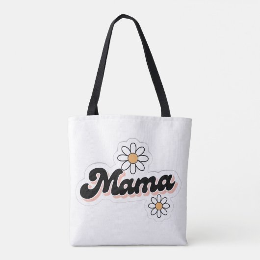 Speelse Daisy Mama Canvas tas | Schattige en trend (Achterkant)