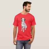 Speelse Dalmatiër Hond met Vlekken Grafisch Ontwer T-shirt (Voorkant volledig)