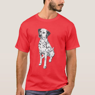 Speelse Dalmatiër Hond met Vlekken Grafisch Ontwer T-shirt