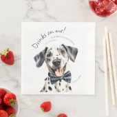 Speelse Dalmatiër Ober Aquarel Aanpasbaar Servet (Insitu)