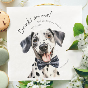 Speelse Dalmatiër Ober Aquarel Aanpasbaar Servet
