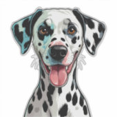 Speelse Dalmatiër Puppy Sticker (Voorkant)