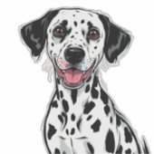 Speelse Dalmatiër Puppy Sticker (Voorkant)