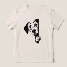 Speelse Dalmatische Hond Kijk Vrouwen Minimalistis
