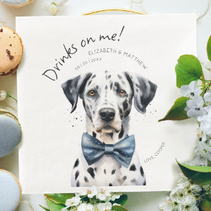 Speelse Dalmatische ober aquarel aanpasbaar Servet