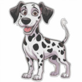 Speelse Dalmatische Puppy Sticker (Voorkant)