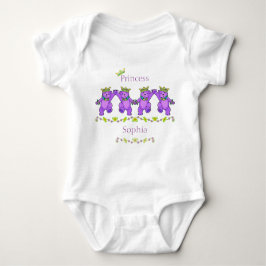 Speelse Dancing Princess Beren Custom Naam Romper