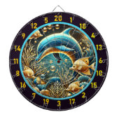 Speelse diepten Dolfijn Dartbord Scene (Voorkant)