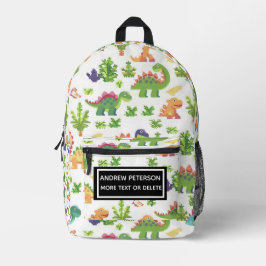 Speelse Dinosaur Print Kinder bedrukte rugzak