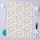 Speelse Dinosaurus Parade Patroon Tissuepapier (Craft)