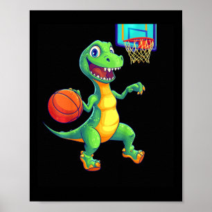 Speelse Dinosaurus Schets Speler Ontwerp Voor Kind Poster
