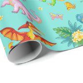 Speelse Dinosaurussen Cadeaupapier (Rol Hoek)