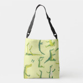 Speelse Dinosaurussen, getekende pret voor Dino-li Crossbody Tas (Achterkant)