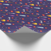 Speelse DnD RPG Patroon Cadeaupapier (Hoek)