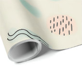 Speelse doedels van harten, Stippen en Wavy Lines Cadeaupapier (Rol Hoek)