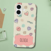 Speelse doedels van harten, Stippen en Wavy Lines