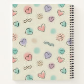 Speelse doedels van harten, Stippen en Wavy Lines Notitieboek (Achterkant)