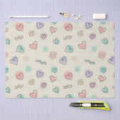 Speelse doedels van harten, Stippen en Wavy Lines Tissuepapier (Craft)