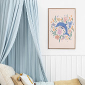 Speelse Dolfijn en Koraalrif Poster