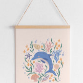 Speelse Dolfijn en Koraalrif Poster