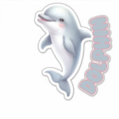 Speelse Dolfijn - Kinderkamer Sticker (Voorkant)