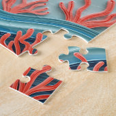 Speelse Dolfijn Papier Kunst Sprong Legpuzzel (Zijkant)