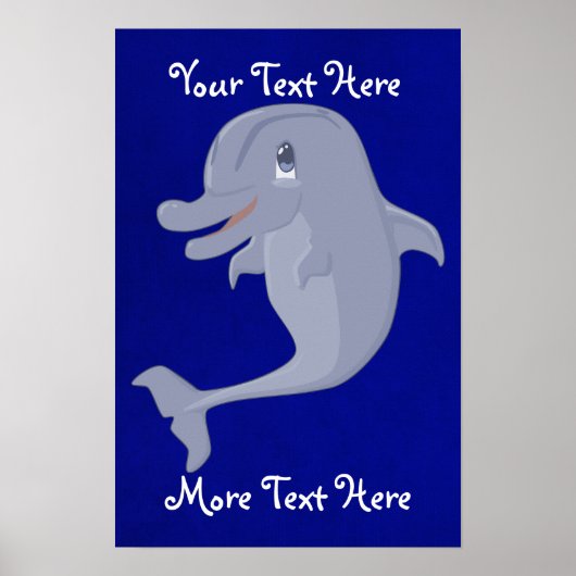 Speelse Dolfijn Poster (Voorkant)