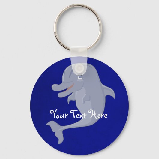Speelse Dolfijn Sleutelhanger (Voorkant)