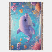 Speelse dolfijn temidden van kleurrijke tropische  deken (Voorkant Verticaal)