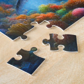 Speelse Dolfijnen Levendig Onderwater Oceaanscène Legpuzzel (Zijkant)