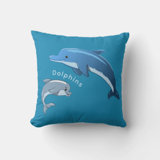 Speelse Dolfijnen Ontwerp Worp Kussen