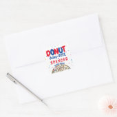 Speelse Donut Delay: Stem" Verkiezingen kleurrijk Vierkante Sticker (Envelop)